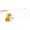 Yellow, variant on Kat Fly 2 Inch Handmade Cat Toy Teaser Butterfly with 19 Inch White Wand - Black Natural Material Toy