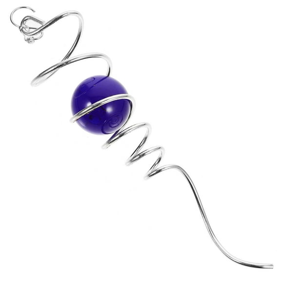 Toddmomy Colorful Wind Spinner Gazing Ball Spiral Tail Decorative Outdoor Garden Decoration