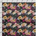 thumbnail image 3 of Soimoi Watercolor Floral Print, Velvet Fabric, Decor Sewing Fabric by The Yard 54 Inch Wide,Decorative Fabric for Upholstery and Home Accents, Pink & Black, 3 of 5