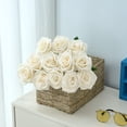 thumbnail image 5 of Clearance! Champagne Roses Artificial Flowers Silk Flowers Realistic Faux Roses Bouquet Long Stem for Wedding Home Birthday Decoration, 5 of 6