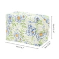thumbnail image 2 of Unique Bargains 1 Pc Floral Quilting Makeup Bag for Travel Vacation Blue Green Polyester, 2 of 4