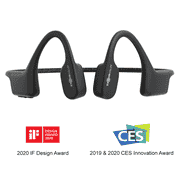 سماعات السباحة mp3 ذات الأذن المفتوحة من Aftershokz ، الماس الأسود (غير متوافق مع البلوتوث)