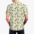 thumbnail image 3 of Balery Watercolor Bright Sunflowers Printed Men’s Short Sleeve Polo Shirt, Midweight Men's Shirt,Golf Polo shirts -4X-Large, 3 of 8