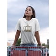 thumbnail image 2 of Cool Royal King Queen Crown T-Shirt Women -Image by Shutterstock, Female XX-Large, 2 of 4