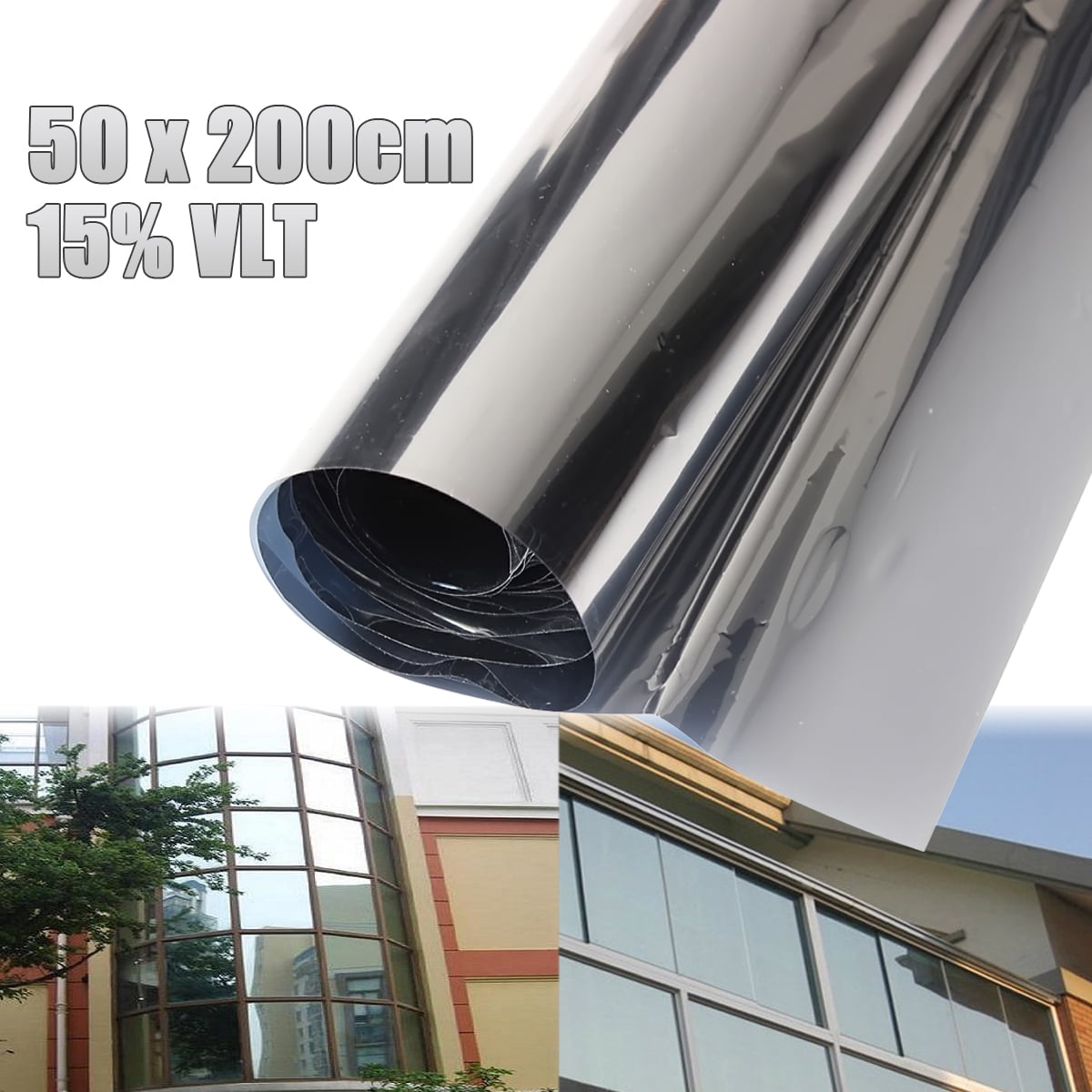 20x79inch One Way Mirror Silver Window Film Tint