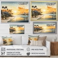thumbnail image 4 of Designart "Cityscape Coastal Sunset" Coastal Framed Wall Art Decor - Coastal Green Coastal Sunset Living Room Framed Canvas Art, 4 of 6