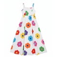 thumbnail image 6 of oqasdz Girls Dresses Casual Floral Print Spaghetti Strap Playful and Street Style for Toddler Kids Party Wedding Dress, 6 of 7