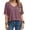 Burgundy, variant on Summer Women's Casual Solid Color T-shirt Half Sleeved Simple V-neck Tee Tops