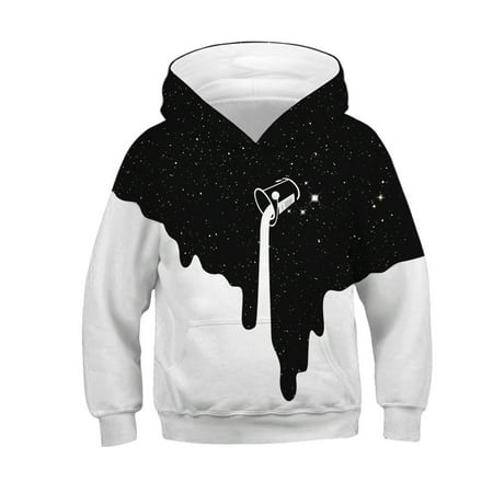 

JDEFEG Zip Up Sweatshirt Kids Cartoon Kids Sweatshirts Boy Hoodie Tops Print Girl Pullover Teen 3D with Pocket Boys Tops Toddler Boy Sweatshirt Fleece Polyester Black L