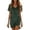 Green, variant on Summer Dresses for Women 2026 V-Neck Casual T-Shirt Cotton Mini Dress Vacation Outfits Short Sleeve Tees