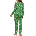 thumbnail image 3 of SCRAWLGOD Avocado Pjs for Women Snowflakes Pajamas Women Long Sleeve Sleepwear Crewneck 2 Piece Lounge Size S Comfy Graphic Pj Sets for Woman Christmas, 3 of 7