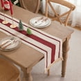 thumbnail image 1 of Christmas Table Flag with Tassels - Two-Tone Red and Green Woven Tablecloth for Holiday Decor and Party Banquets, 1 of 6