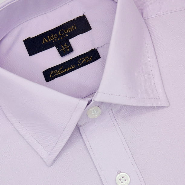 Camisa Lila Manga 2-3 Cuello Aldo Conti Camisa-Aldo Conti