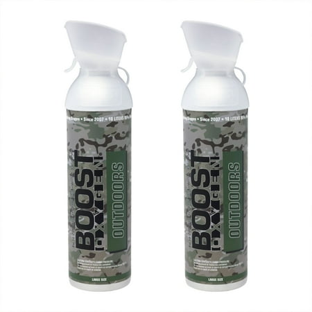 Boost Oxygen Outdoors Natural 10 L Pure Canned Oxygen Canister (2 Pack)