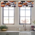 thumbnail image 3 of LALILO Kitchen Curtain Valance Grunge Floral With Bird Rod Pocket Window Curtain 52"x 18" Set of 2, 3 of 5