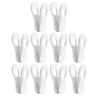 Plastic Hanger Clips, Transparent Plastic Laundry Hooks Clip Portable  Toothpaste Hanging Clip Facial Cleanser Hanger8pcs)