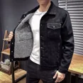thumbnail image 2 of Abrigo vaquero de invierno 2024 para hombre, ropa de abrigo retro japonesa original y holgada a la moda, ropa de Joker, chaquetas vaqueras de una pieza de talla L para hombre, 2 of 5