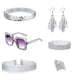 thumbnail image 1 of Accesorios de discoteca, diadema con lentejuelas, gafas de sol, collar, pendientes, bufanda de diamantes, pulsera de diamantes, traje, 1 of 6