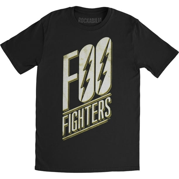 Foo Fighters Foo Fighters Men's Slanted Logo Slim Fit Tshirt Black