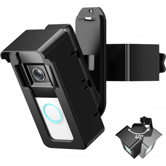 Doorbell Mount No Drill: DoorBell Camera Adjustable Angle Holder - Anti Theft Video Door Bell Mounting Bracket Door Security Apartment Essentials