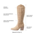 thumbnail image 4 of DREAM PAIRS Botas Vaqueras para Mujer Hasta Las Rodilla, Cowboy Boots Mujer Con Tacón, 4 of 5