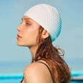 thumbnail image 4 of YOOSMATIC Swim Cap,Anti-Slip Water Drop Swim Cap for Long Hair, Silicone Swimming Caps for Women Men Adults White, 4 of 4