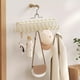 thumbnail image 5 of Organizador de ropa plegable, percha para camisetas, sujetadores y ropa interior, estante metálico de 2 niveles, ideal para dormitorio, ahorra espacio, perchero portátil.,Wsvlmg, 5 of 7