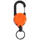 thumbnail image 1 of Llavero retráctil con cable de acero de 24 pulgadas soporte para tarjeta de identificación color naranja, 1 of 2