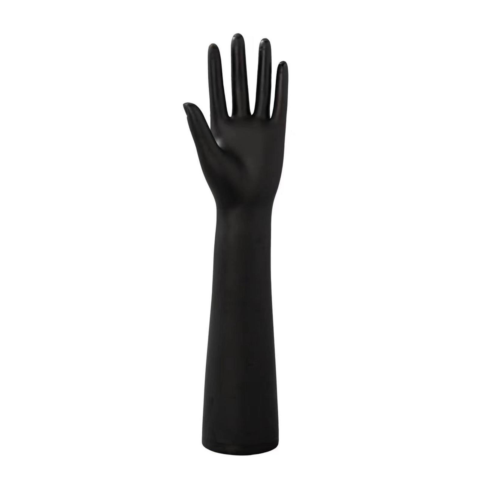 Milageto Black Female Mannequin Hand Commercial Use DIY Projects Gloves Display Stand Left Hand