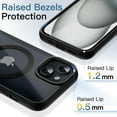thumbnail image 6 of JETech Magnetic Case for iPhone 15 6.1-Inch Compatible with MagSafe, Shockproof Phone Bumper Cover, Solid Color Matte TPU Frame, Anti-Scratch Clear Back (Black), 6 of 6