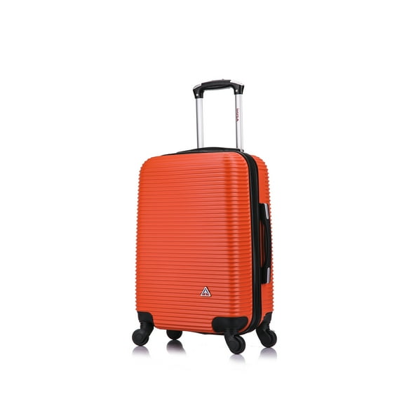 InUSA Royal 20" Hardside Lightweight Luggage with Spinner Wheels, Handle, and Trolley, Orange