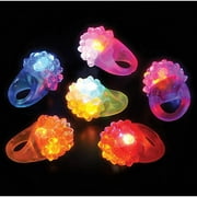 Rhode Island Novelty Flashing LED Bumpy Rings, 72-Pack