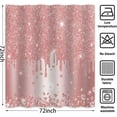 thumbnail image 7 of Pink Shower Curtain Sparkle Shimmer Bathroom Decor Shiny Bath Curtain, (No Glitter), Waterproof Cloth Fabric with Hooks-36"W x 72"L (Pack of 1), 7 of 7