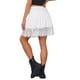 thumbnail image 3 of Falda de mujer edición INSPIRE CHIC con encaje, cintura elástica, por encima de la rodilla, falda en capas L blanca, 3 of 6