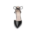 thumbnail image 2 of BLISSFUL STEP Women's High Block Heels Pointed Toe Ankle Strap Dress Shoes​ Black-pu 6.5, 2 of 8