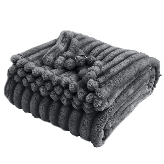 Rabbit Throw Blanket, Soft Fuzzy Nap Blanket, Durable Thickened Warm Plush Blanket for Bed, Sofa, Office, Travel & Couch, 10 Colors Available 27.56*39.37 Inch