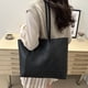 thumbnail image 4 of Bolso de mano de cuero de mujer Bolso de hombro – Bolso grande para el trabajo, bolsillo con cremallera, asas resistentes – Negro/Blanco/Café/Marrón – Uso diario en otoño invierno, 4 of 6