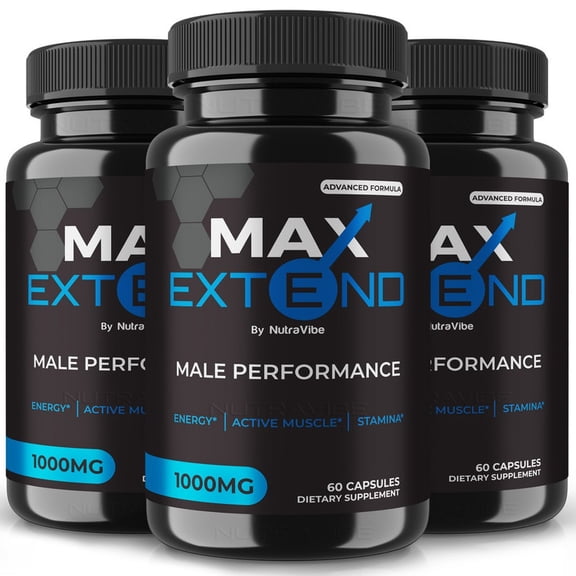 (3 Pack) Max Extend – Original MaxExtend Capsules with a Natural Daily Blend for Wellness |Clean, Gentle, Easy-to-Swallow Pills (180 Capsules)