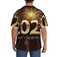 thumbnail image 3 of Kdxio Men's Hawaiian Shirt for Men Short Sleeve Shirt Happy New Year 2025 B Summer Casual Holiday Beach Button Down T-Shirts, 3 of 5