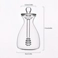 thumbnail image 2 of Glass Honey Jar 500ml With Dipper And Lid Beehive Shape For Easy Dispensing Honey Clear, 2 of 4