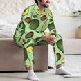 thumbnail image 7 of Sikiie Avocado With Seeds Mens Pajama Set, Soft Warm Long Sleeve Sleepwear, Cozy Button-Down Pjs for Men-, 7 of 7