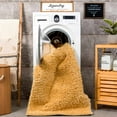 thumbnail image 2 of BoutiqueRugs Mustard Collection Faina Modern Minimalist Solid Color Shag Runner Rug - Plush Pile Super Soft Carpet for Hallway - Machine Washable - Mustard, Dark Yellow, Gold - 2'7" x 7'3" Runner, 2 of 16