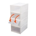 thumbnail image 4 of 24Pcs Clear Shoe Storage Boxes with Lids, Plastic Closet Shoe Organizer 33(L) x 23(W) x 14(H) cm Each, 4 of 7