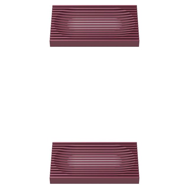 Soporte para cocina Bearachild cepillo de doble cara bandeja suave para ducha almacenamiento escurridor Rojo 2Conjunto