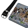 thumbnail image 2 of Dogs Outdoors on Fence Pattern Rectangle Leather Luggage Card Suitcase Carry-On ID Tag, 2 of 8