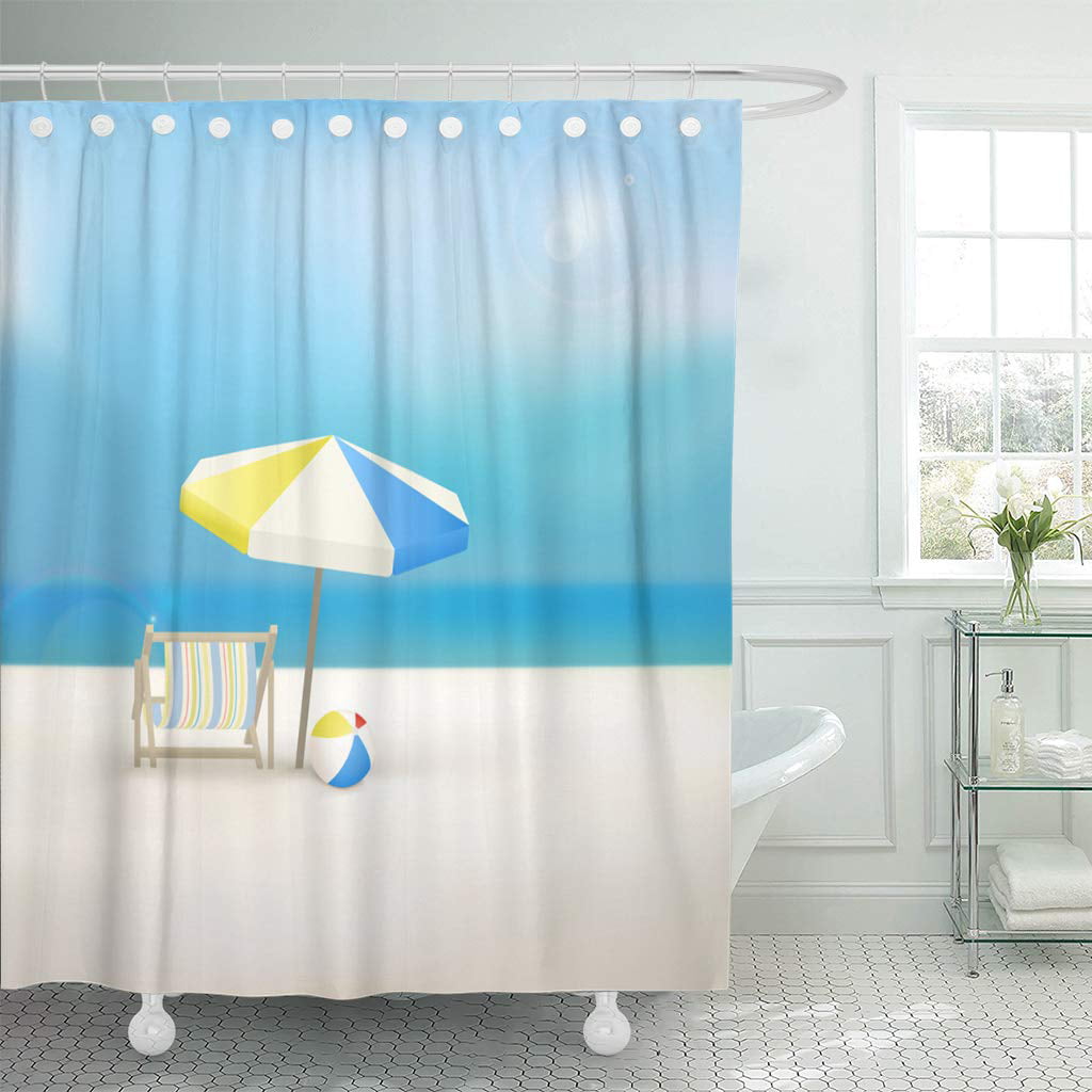 Modern Beach Chair Shower Curtain for Living room
