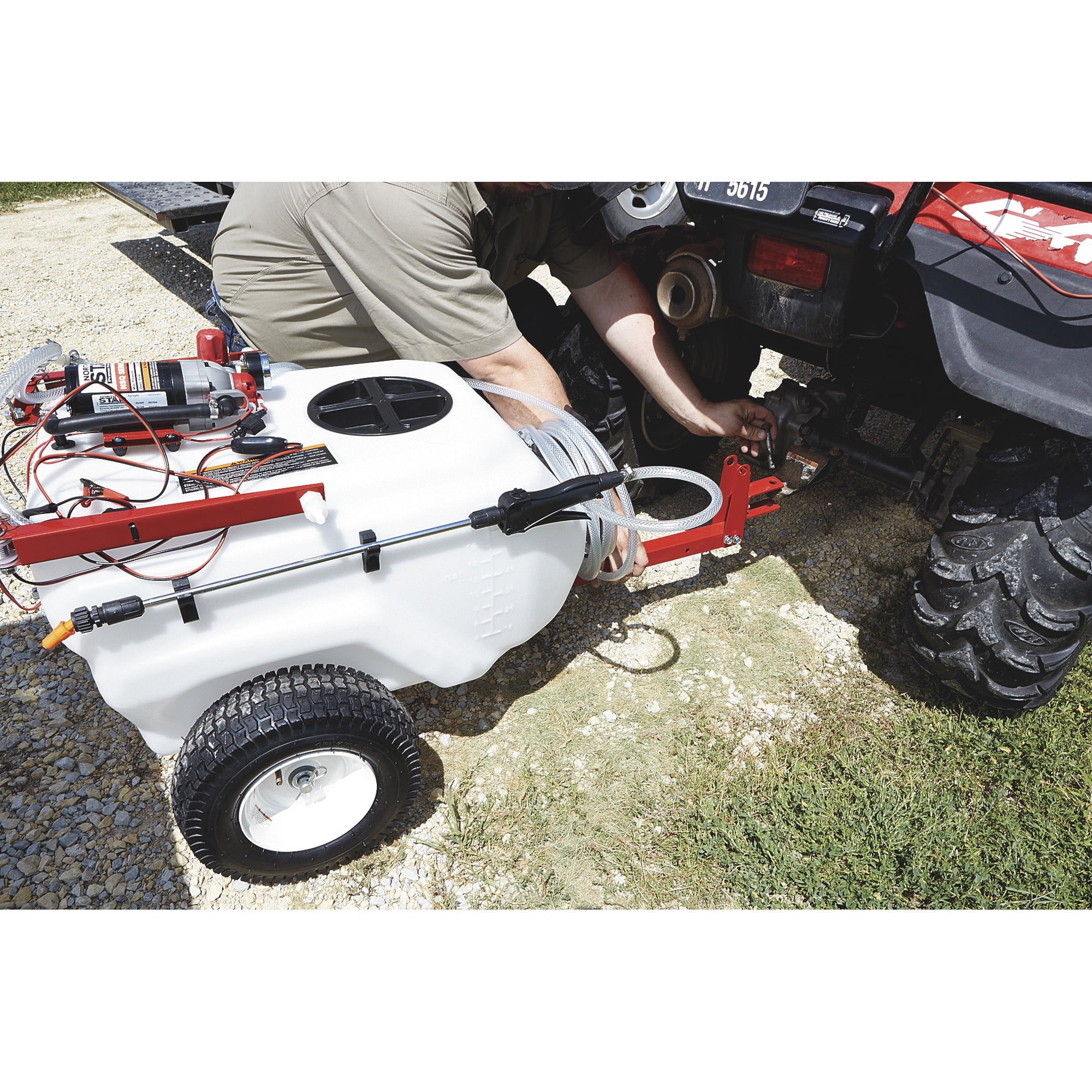 NorthStar Lawn Tractor Pull Sprayer with Wheels, 21-Gallon