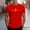 Red, variant on Men's Casual Summer Short Sleeve T-Shirts Gradient Crew Neck Tee Tops Lightweight Cotton Print T Shirt