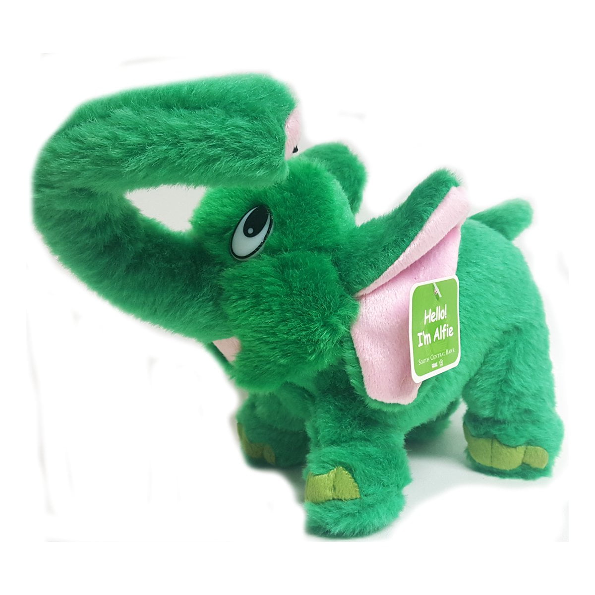 green elephant stuffed animal