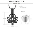 thumbnail image 4 of Lotus with Heart Urn for Ashes Cremation Jewelry for Ashes Urn Necklace Lockets for Human Ashes Pet Ashes Necklace for Women, 4 of 5